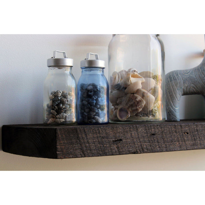 Joao 2 Piece Solid Wood Floating Shelf with Reclaimed Wood Gracie Oaks Size: 2" H x 18" W x 4.5" D Finish: Coffee Bean