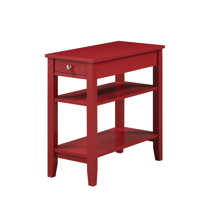Carbin End Table with Drawer and Shelves Winston Porter Color: Cranberry Red