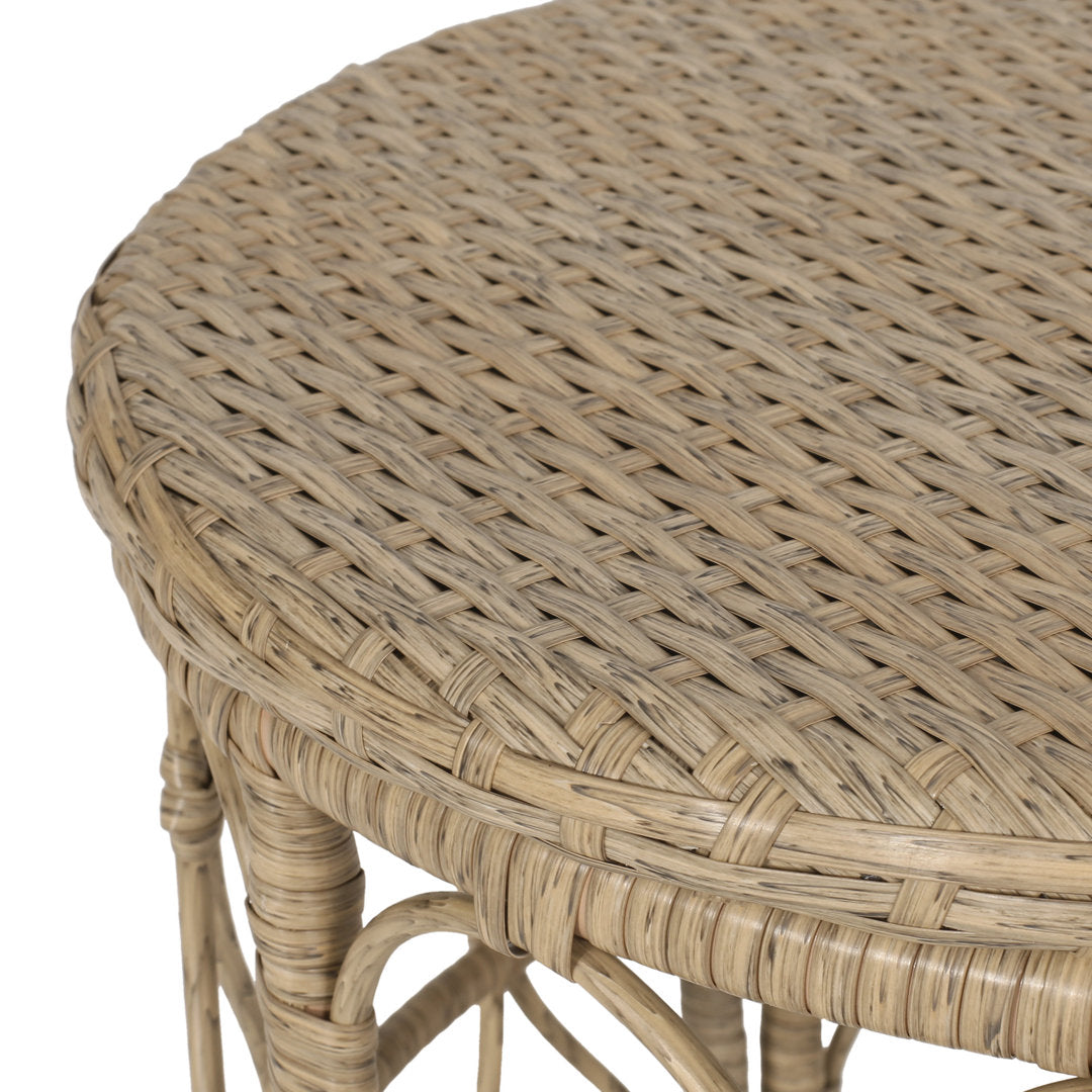 Abagaile Outdoor Wicker Side Table Bay Isle Home™ Color: Light Brown