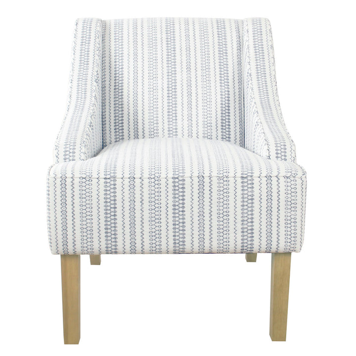 Adona Accent Chair Mistana™ Fabric: Blue/White Farmhouse Stripe 100% Cotton