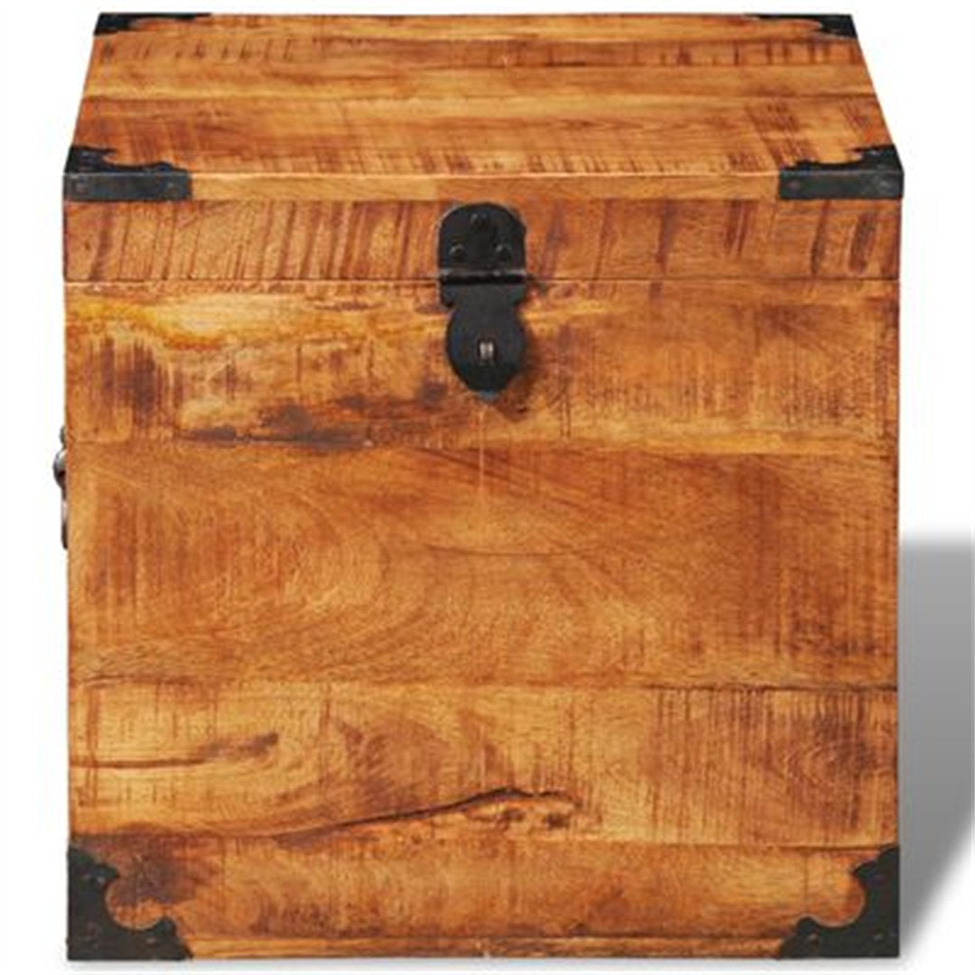 Storage Chest Cubic Rough Mango Wood Williston Forge