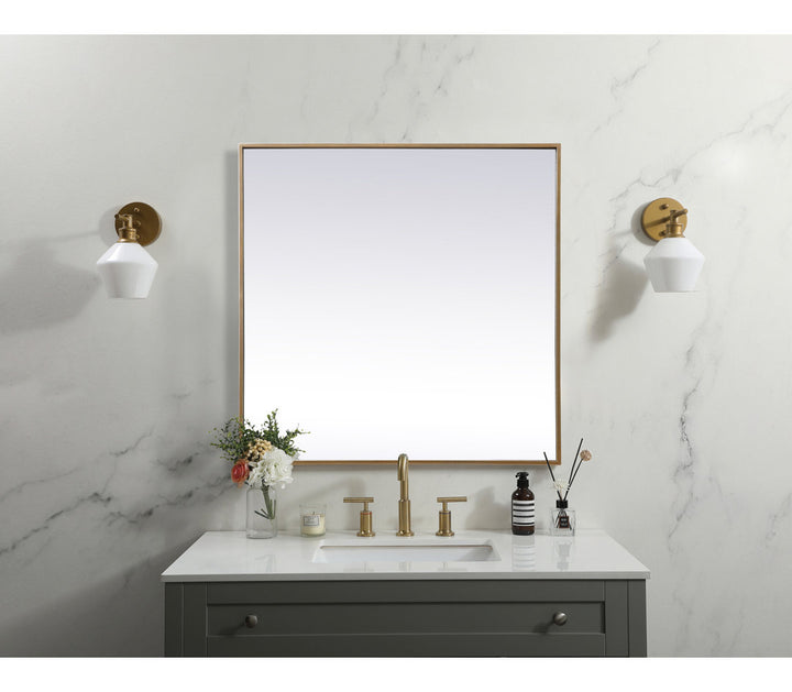 Valparaiso Accent Mirror Wade Logan® Size: 30"  x 30"  Finish: Brass