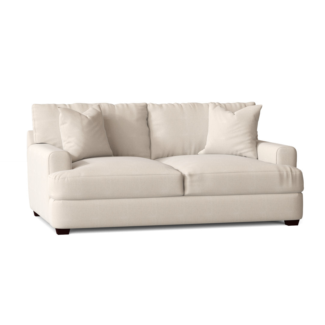 Emilio 65" Recessed Arm Loveseat With Reversible Cushions Wayfair Custom Upholstery™ Fabric: Classic Natural Twill