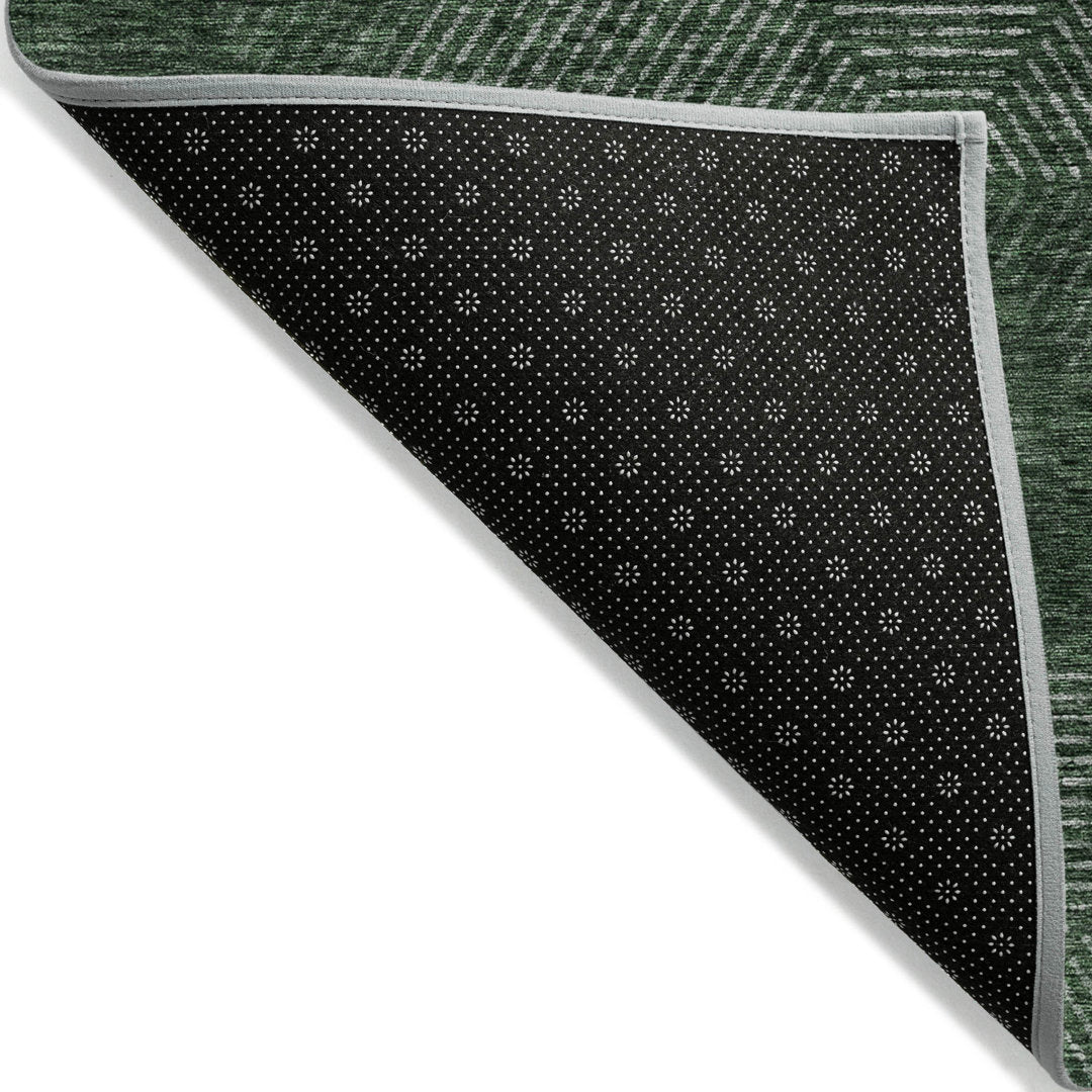 Malchow Geometric Machine Woven Polyester Indoor / Outdoor Area Rug in Green Langley Street® Rug Size: Rectangle 8' x 10'