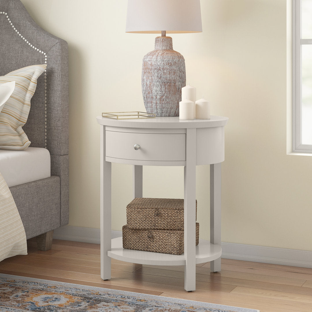 Zaheed End Table with Storage Red Barrel Studio® Color: Gray