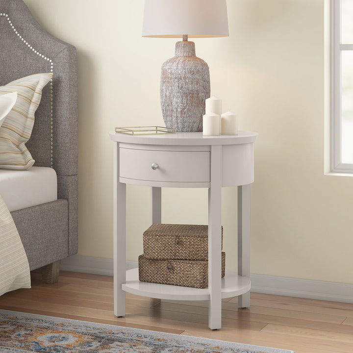 Zaheed End Table with Storage Red Barrel Studio® Color: Gray