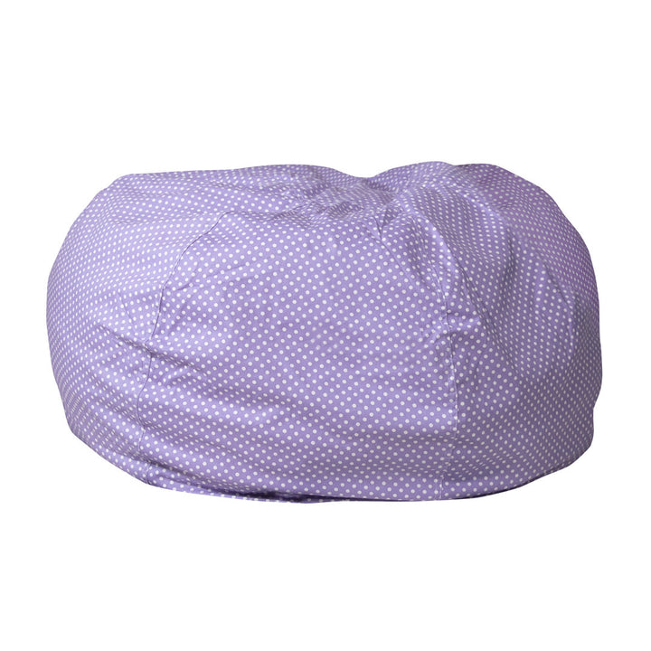 Classic Refillable Cotton Bean Bag Chair Mack & Milo™ Size: Large Body Fabric: Lavender/White Cotton Twill
