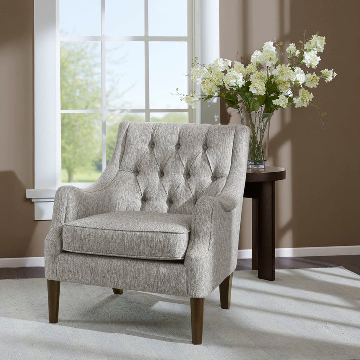 Anatonia 29.25" Wide Tufted Wingback Chair Birch Lane™ Fabric: Gray