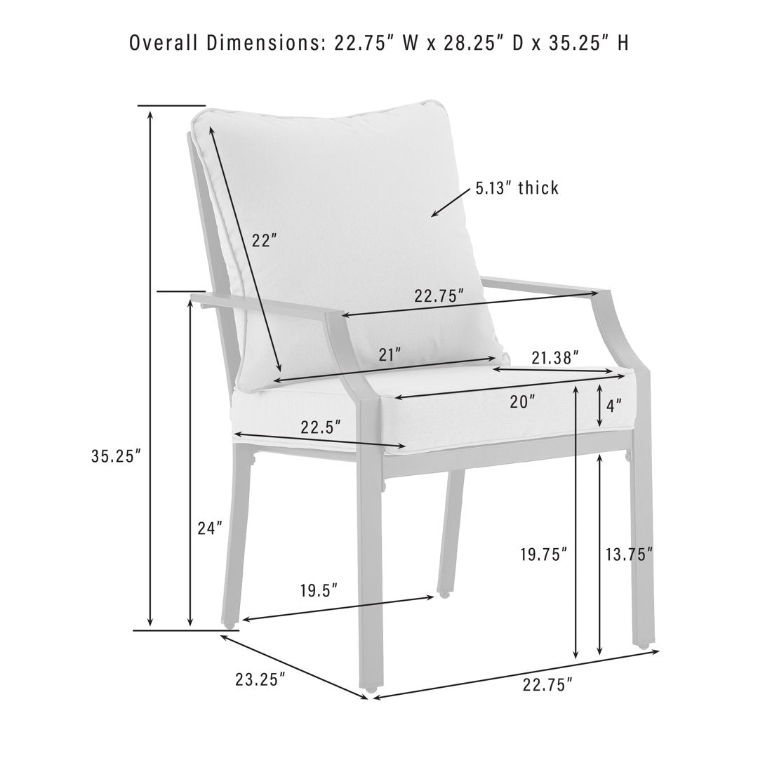 Tollstrup Patio Dining Armchair with Cushion (Set of 2) Wildon Home®