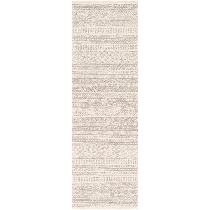 Lansing Geometric Hand-Tufted Wool Gray/Cream Area Rug Steelside™ Rug Size: Runner 2'6" x 6'