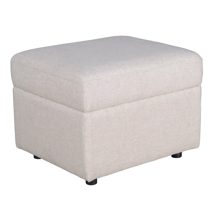 Soho 20.5" Wide Standard Ottoman Second Story Home Upholstery Color: Canvas
