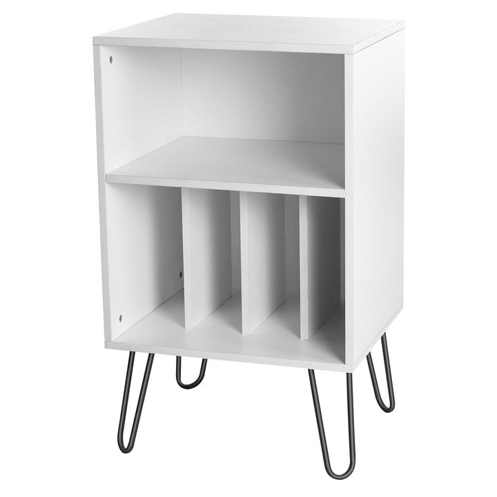 Audio Rack with LED Lights George Oliver Color: White