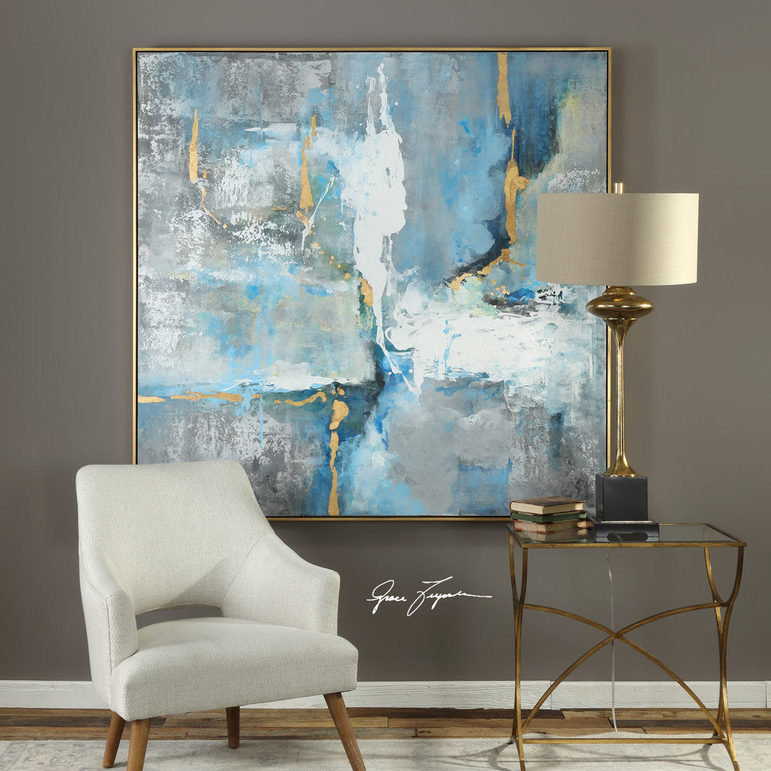 Mediterranean' Framed Print on Canvas Everly Quinn