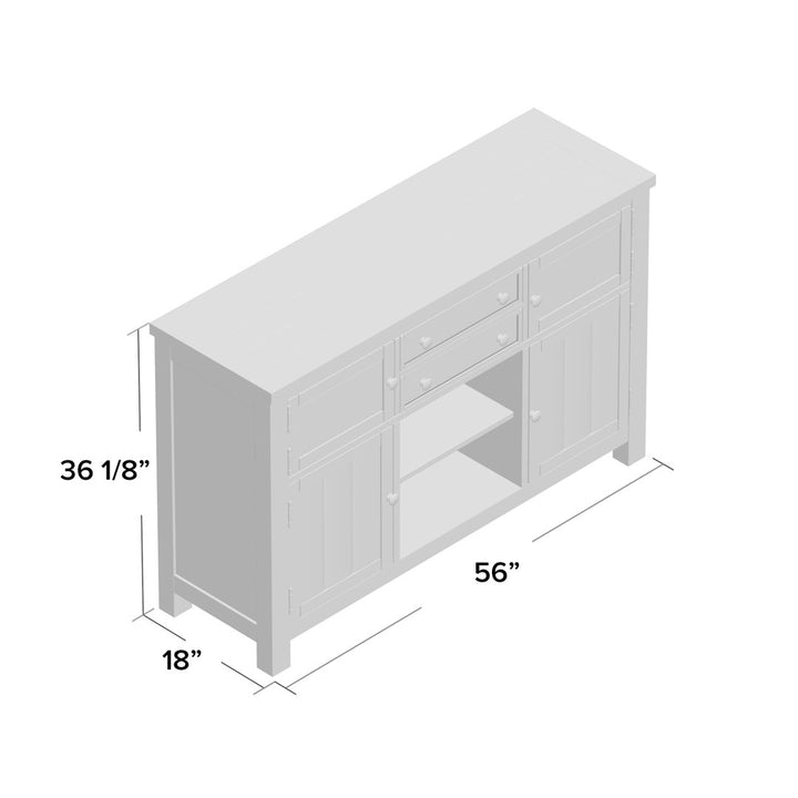 Goulven 56" Wide 2 Drawer Sideboard Gracie Oaks