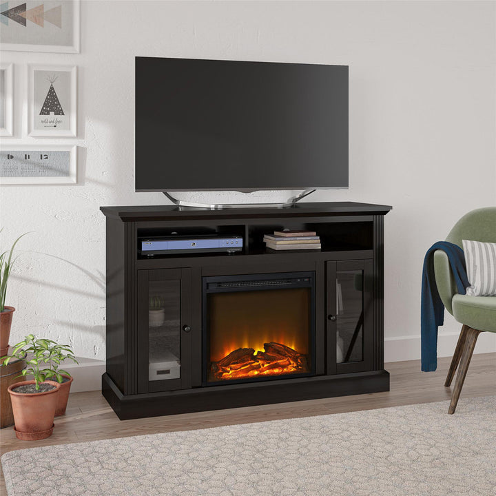 Tucci TV Stand for TVs up to 50" with Electric Fireplace Included Darby Home Co Color: Espresso