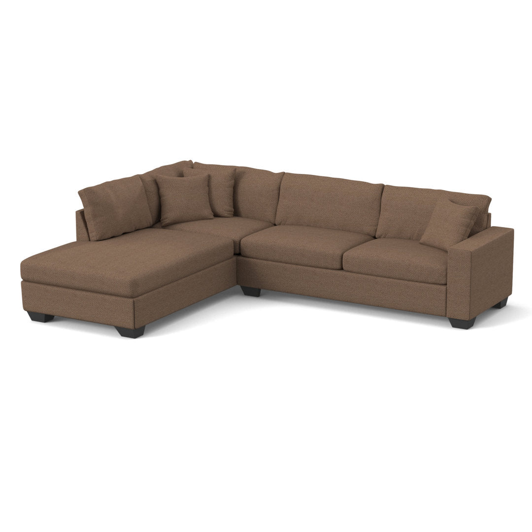 Hannah Sectional Mercury Row® Fabric: Harmony Pewter