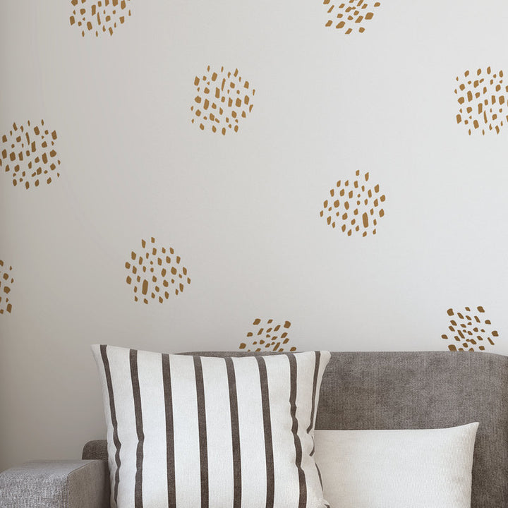 Dot Clusters 36 Piece Wall Decal Set Urban Walls Color: Gold