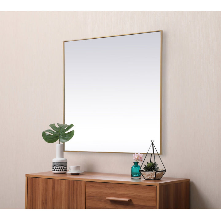 Valparaiso Accent Mirror Wade Logan® Size: 48"  x 48"  Finish: Brass
