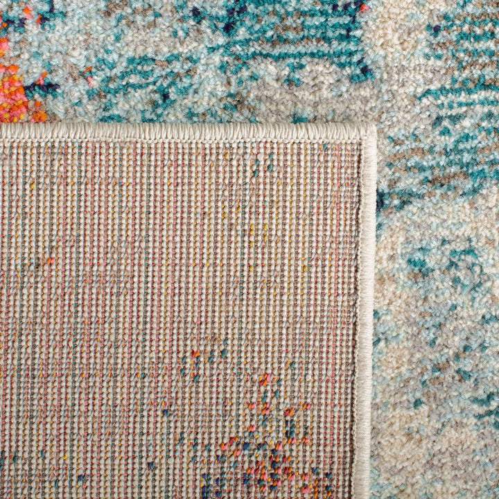 Felty Abstract Cream/Orange/Blue Rug Langley Street® Rug Size: Round 6'7"
