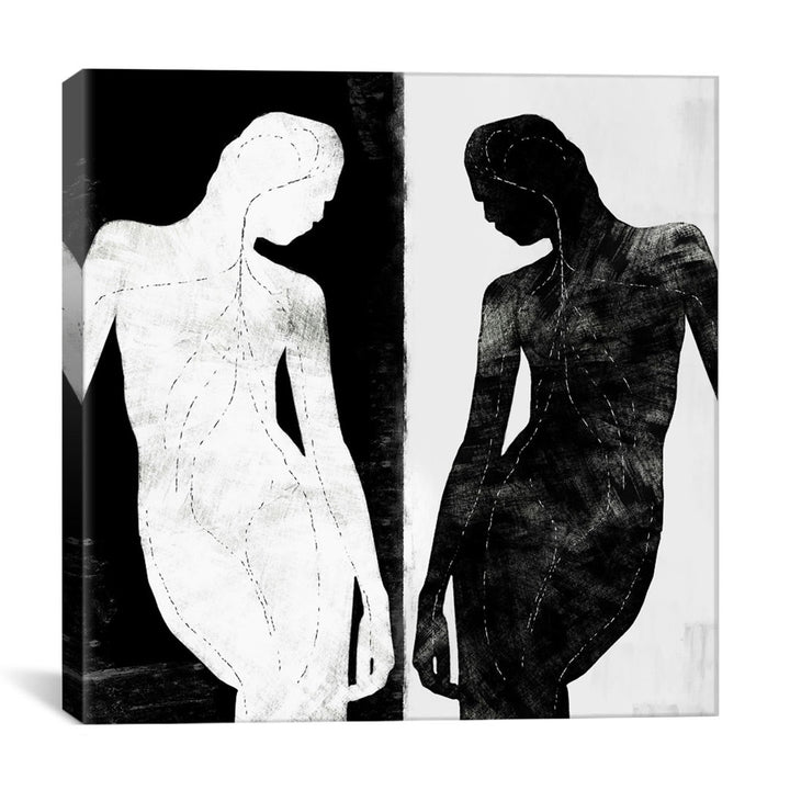 Contrasting Silhouette Figure' by 5by5collective - Graphic Art Print Etta Avenue™ Size: 12" H x 12" W x 1.5" D