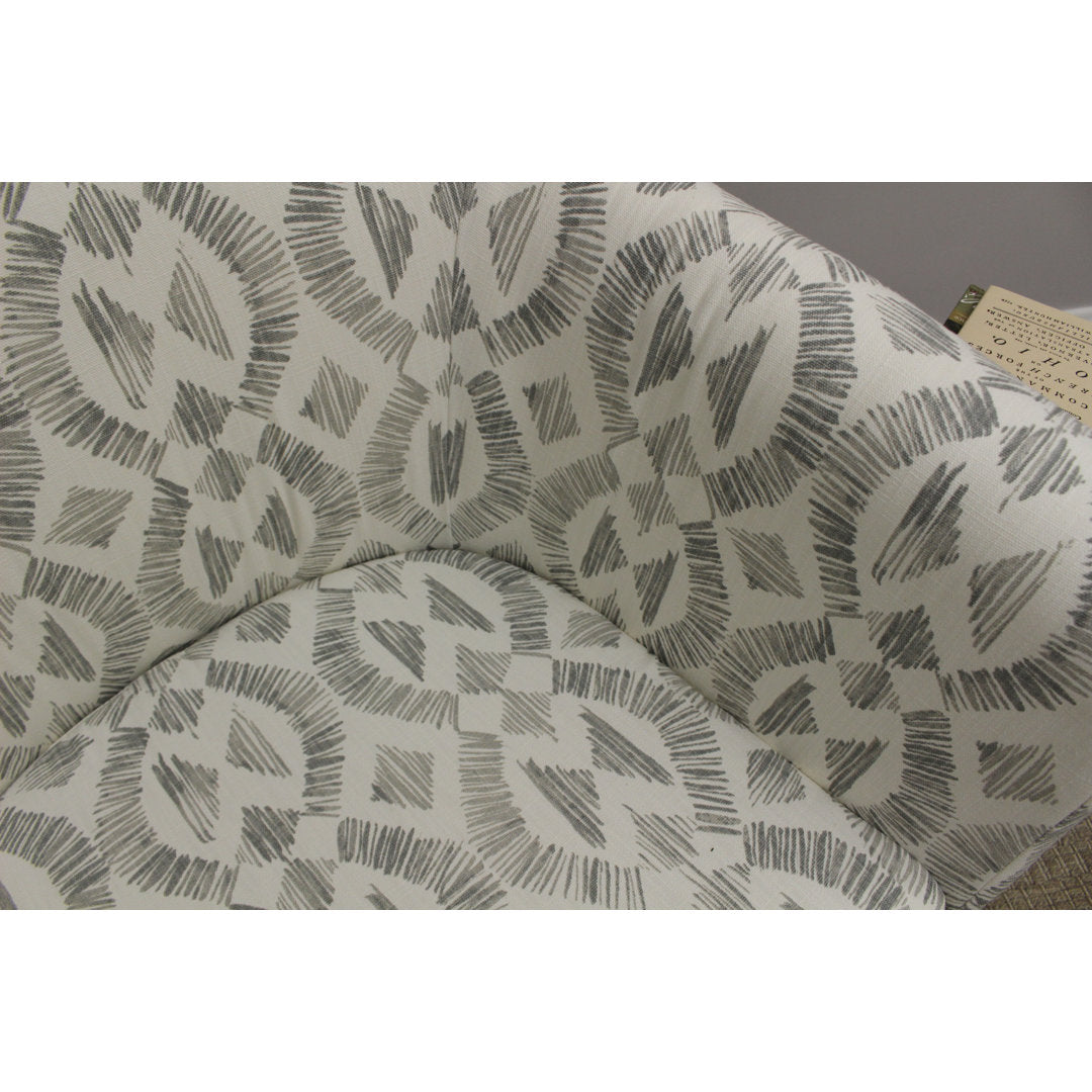 Liam 31.5" W Barrel Chair Zipcode Design™ Fabric OR Leather Type: Light Gray Microfiber/Microsuede