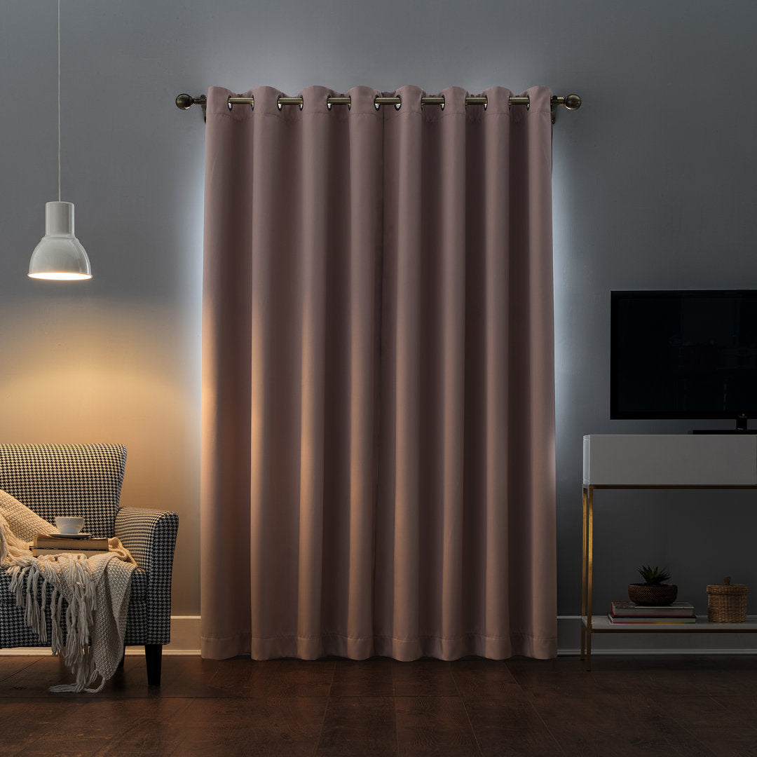 Wayfair Basics Blackout Grommet Curtain Panel Wayfair Basics® Curtain Color: Blush Size per Panel: 54" W x 84" L