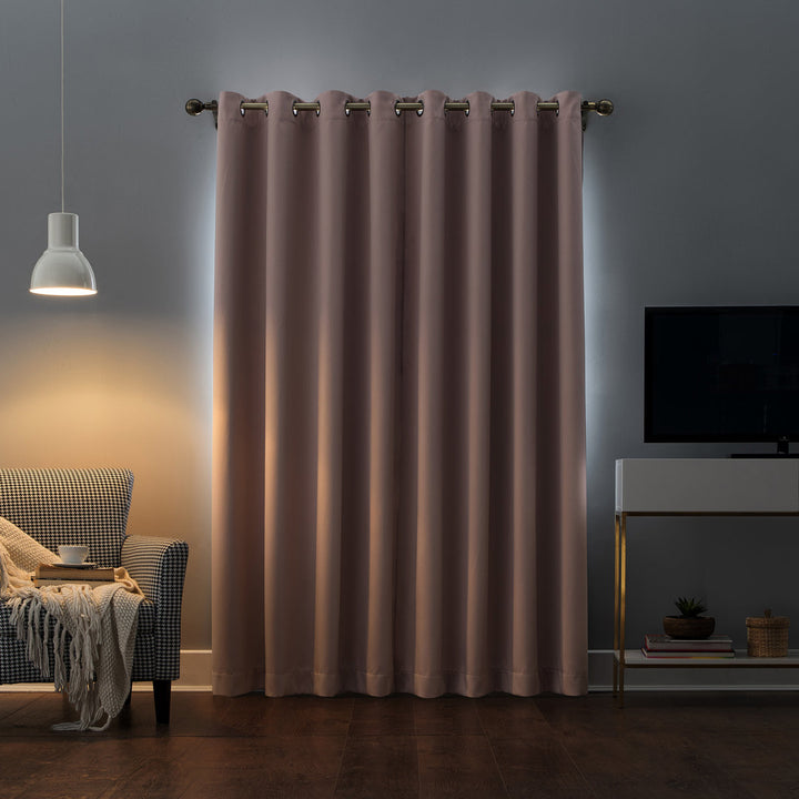 Wayfair Basics Blackout Grommet Curtain Panel Wayfair Basics® Curtain Color: Blush Size per Panel: 54" W x 84" L