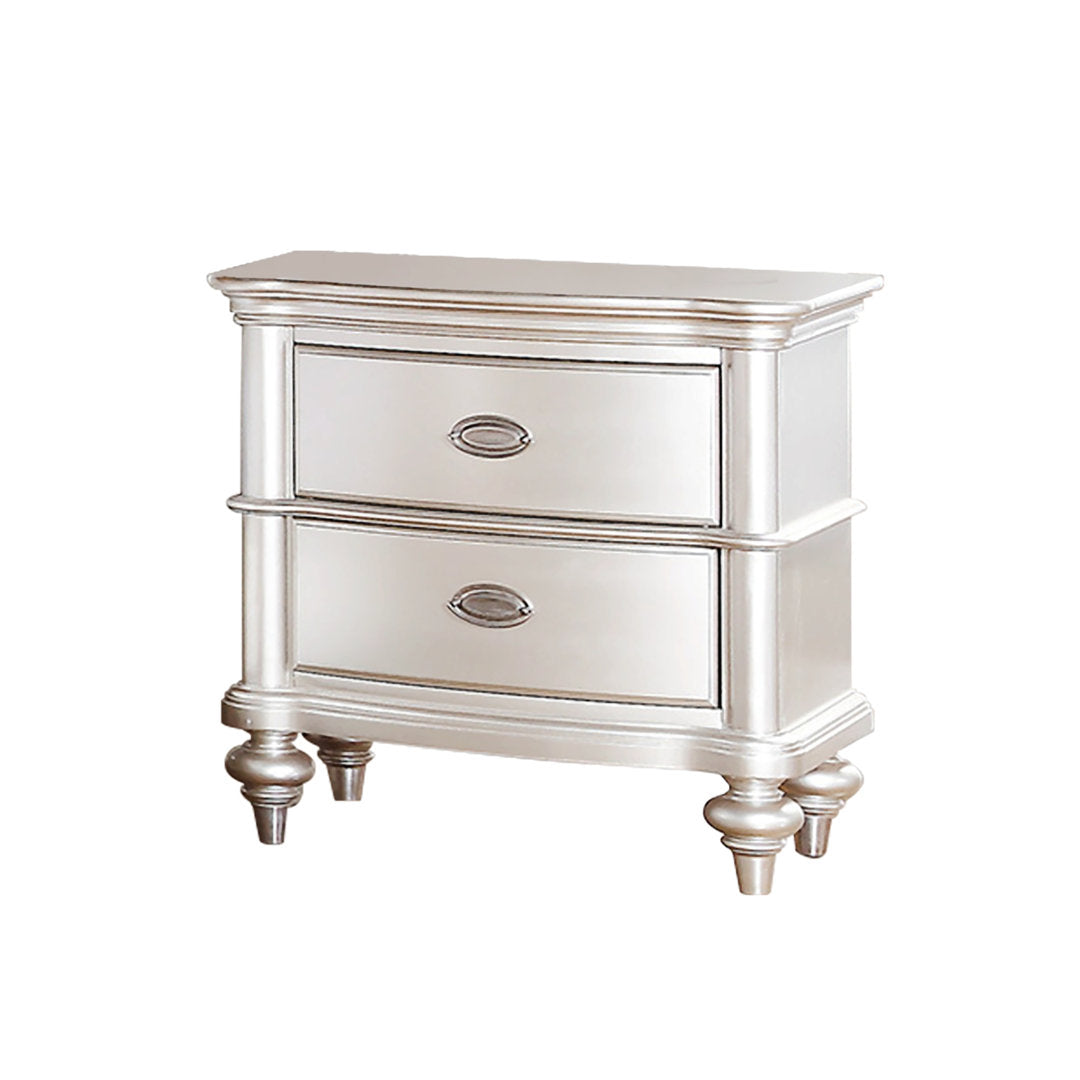 Mulvey 2 - Drawer Nightstand in Silver Rosdorf Park