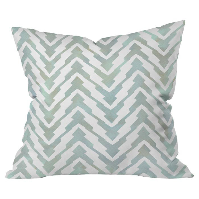 Pastel Zigzag Outdoor Throw Pillow Deny Designs