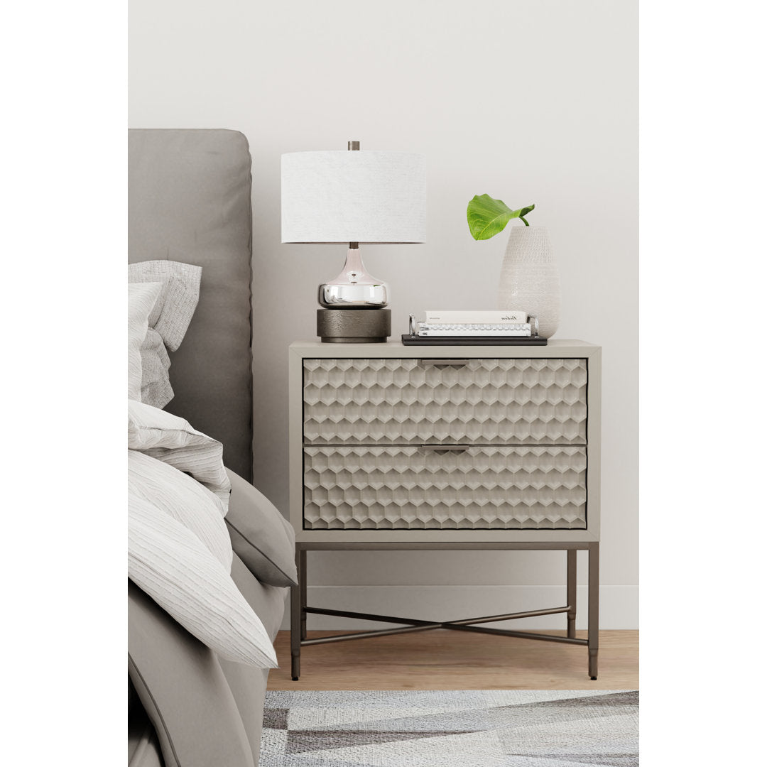 Capra 2 - Drawer Nightstand AllModern Color: Cement Gray