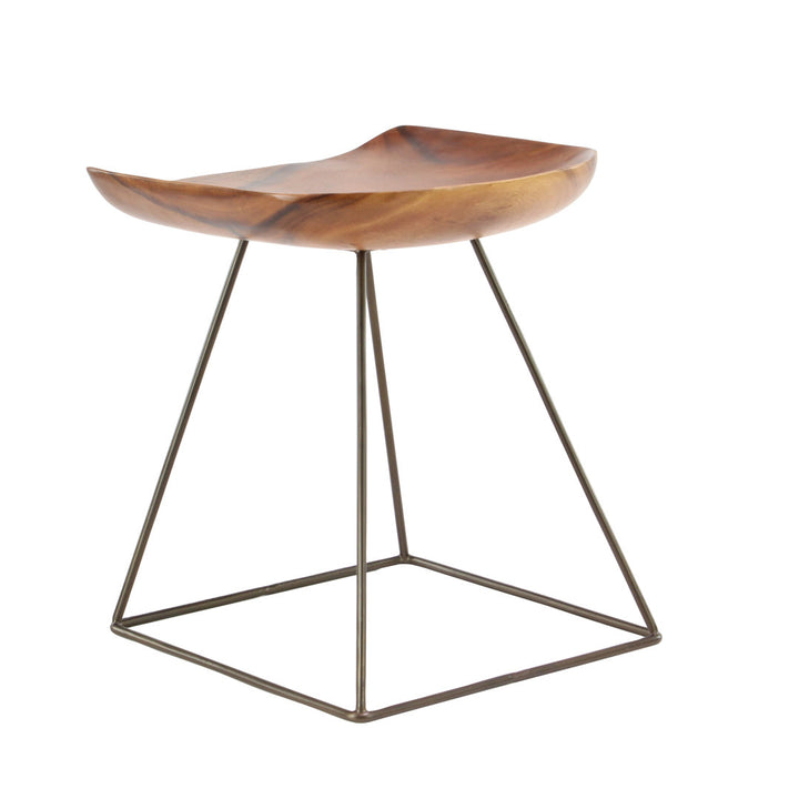 Monticello Rustic Square Seat Accent Stool Joss & Main