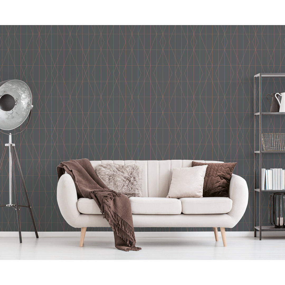 Bohan 33' L x 20.5' W Wallpaper Roll AllModern Color: Charcoal