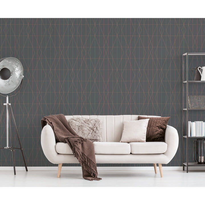Bohan 33' L x 20.5' W Wallpaper Roll AllModern Color: Charcoal