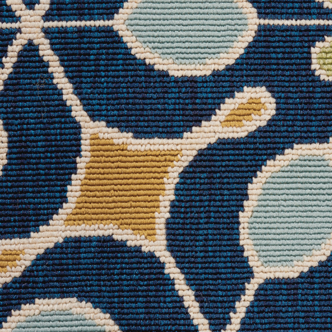 Palermo Geometric Navy/Blue/Gold Area Rug Sol 72 Outdoor™ Rug Size: Rectangle 6'7" x 9'6"
