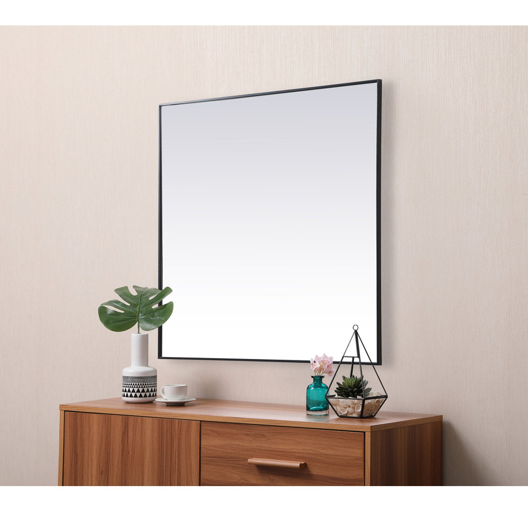 Valparaiso Accent Mirror Wade Logan® Size: 48"  x 48"  Finish: Black
