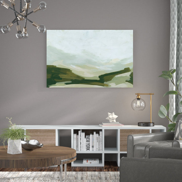 Valley Green II by June Erica Vess - Wrapped Canvas Painting Wrought Studio™ Size: 32" H x 48" W