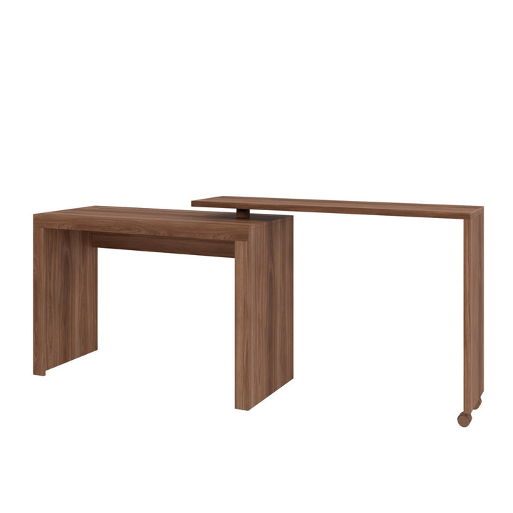 Duffy L-Shape Desk Mercury Row® Color: Nut Brown