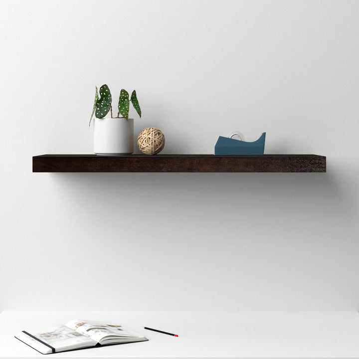 Sherice Floating Shelf AllModern Size: 1.97" H x 36.23" W x 10.24" D Finish: Wenge
