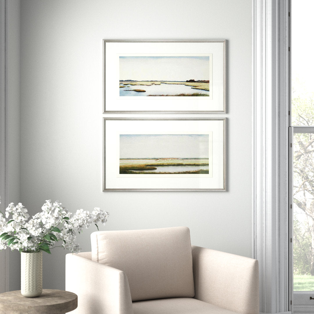 Arlo Marshlands I by Coggins - 2 Piece Picture Frame Print Set Birch Lane™