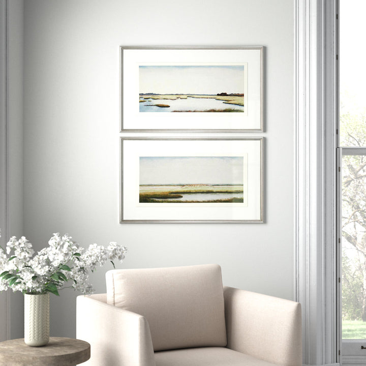 Arlo Marshlands I by Coggins - 2 Piece Picture Frame Print Set Birch Lane™
