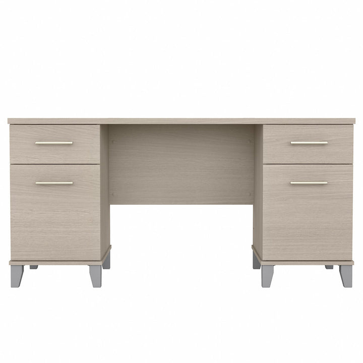 Magomed Executive Desk Gracie Oaks Color: Sand Oak