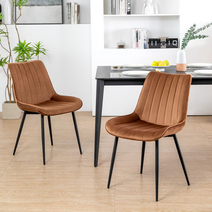Birkland Dining Chair (Set of 6) Everly Quinn Upholstery Color: Brown