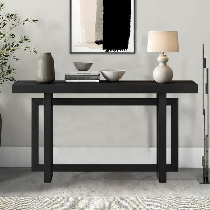 Thedrick 59" Extra Long Entryway Table Console Table 17 Stories Color: Black