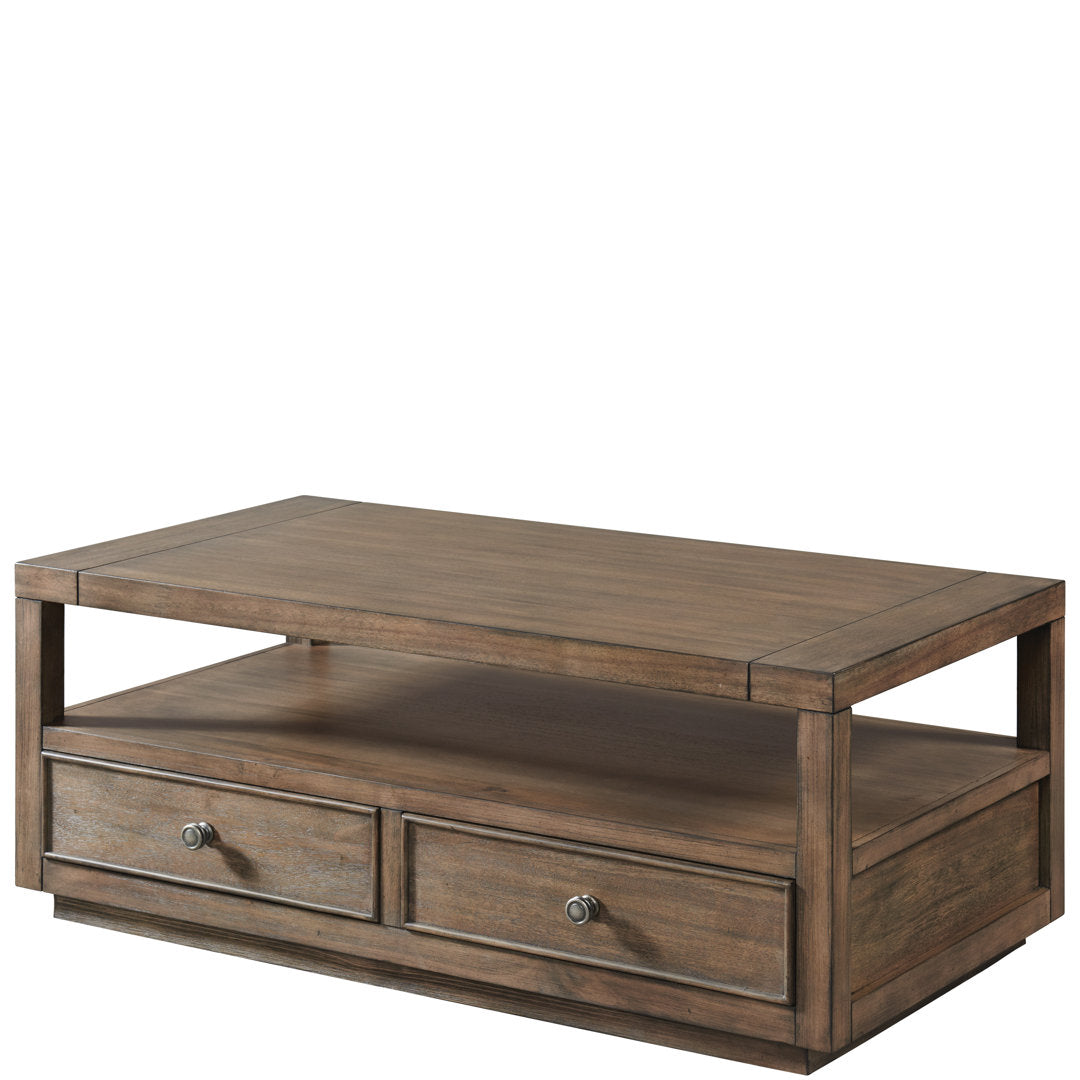Vincenta Block Coffee Table with Storage Birch Lane™