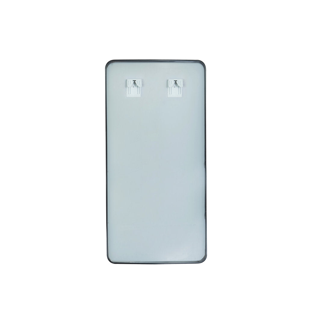 Markhai Modern Accent Mirror Orren Ellis Size: 36'' x 18'' Finish: Brushed Black