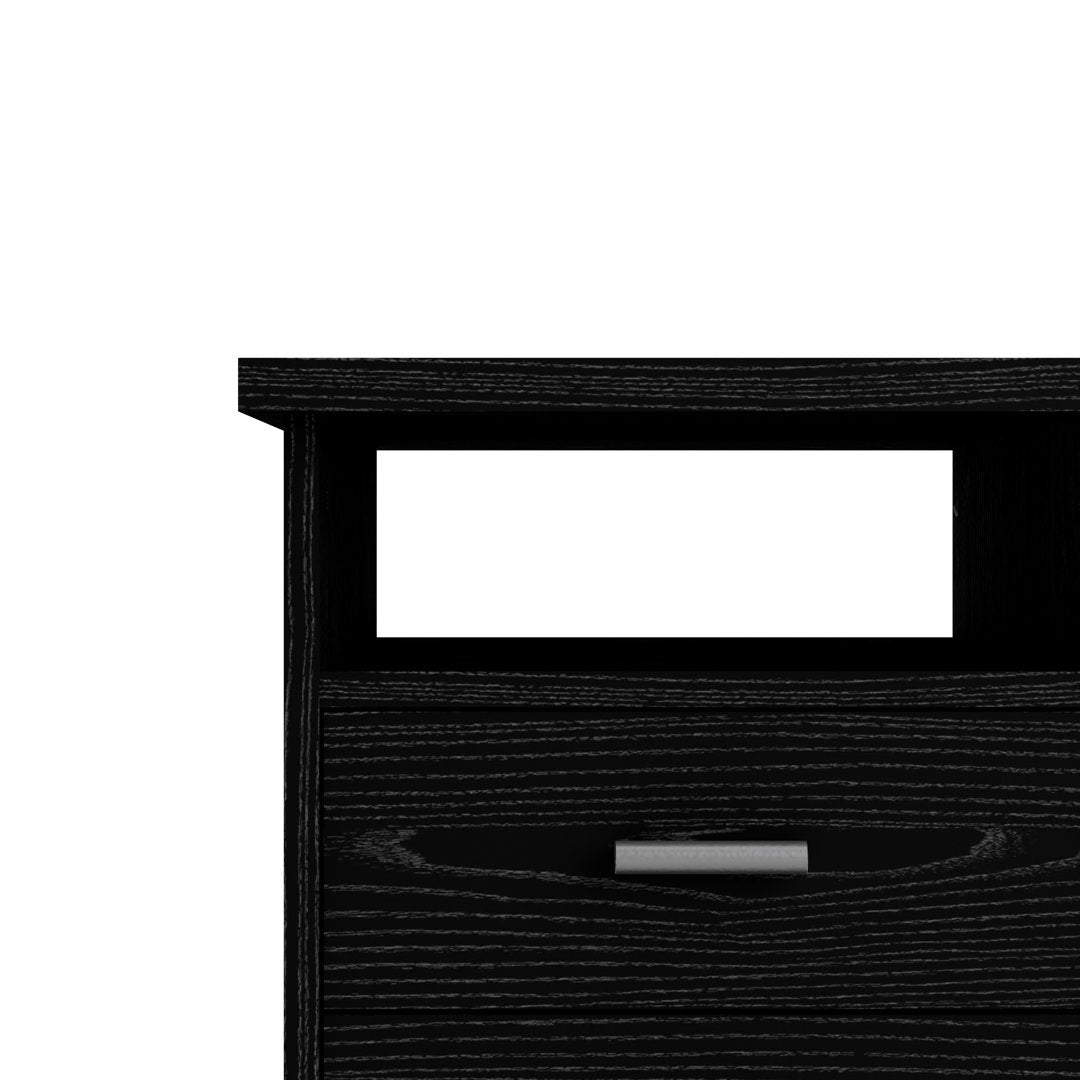 Rushayne Desk Orren Ellis Color: Black Woodgrain