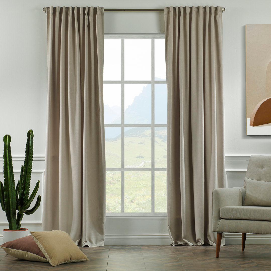 Extra wide x Extra Long Custom Made Decorative Single Panel Lilijan Home & Curtain Curtain Color: Dark Green Size per Panel: 100" W x 144" L