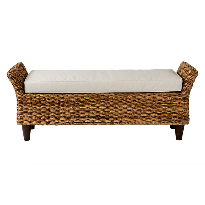 Calne Upholstered Wicker Bench Sand & Stable™