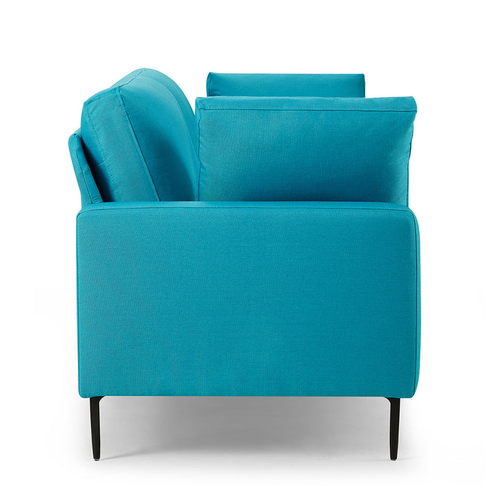 Jeses MINIMORE Modern Style Etta 84.3" Mid-Century Modern Design Sofa Corrigan Studio® Fabric: Turquoise Polyester