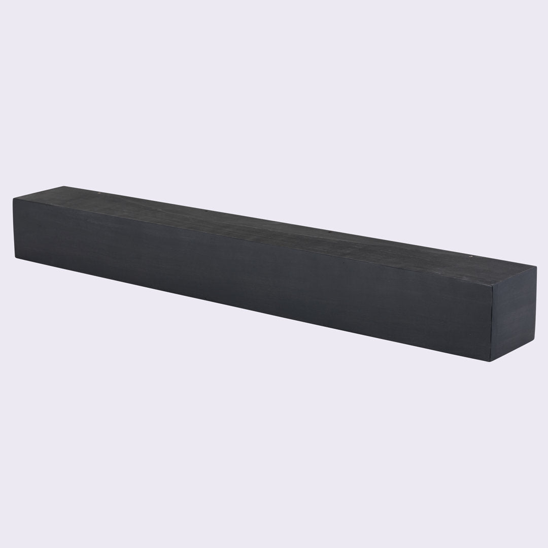 Modern Farmhouse Fireplace Shelf Mantel Dogberry Collections Depth: 9", Finish: Midnight Black, Shelf Length: 48"
